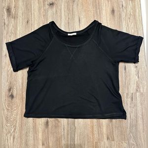 Z Supply short sleeve black crop tee
